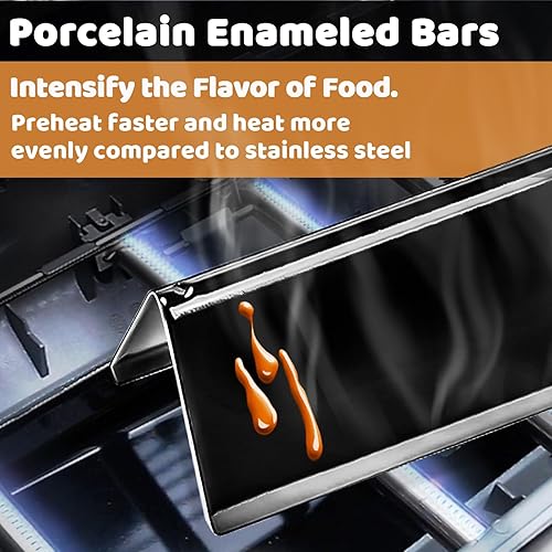 Vista 60 de Uniflasy Barras aromatizantes 7537 7536 de 22.5 pulgadas para Weber Spirit 300, E310, E320, Genesis Silver B C, Genesis Silver Gold B C, Platinum B