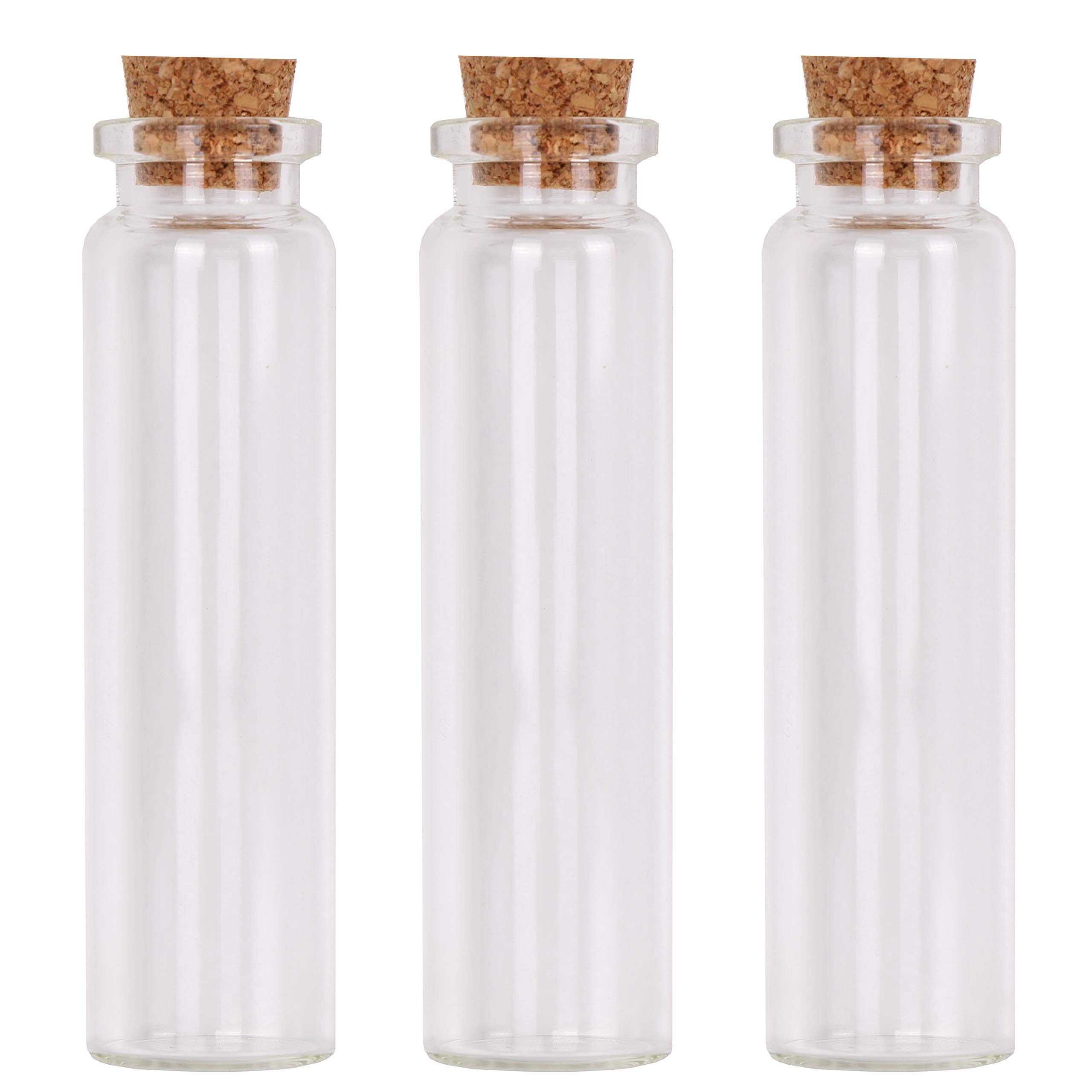 MaxMau30ml Cork Stoppers Glass Bottles, Small Jars for Candy Wishing Bottle Wedding Favors (12 Sets)