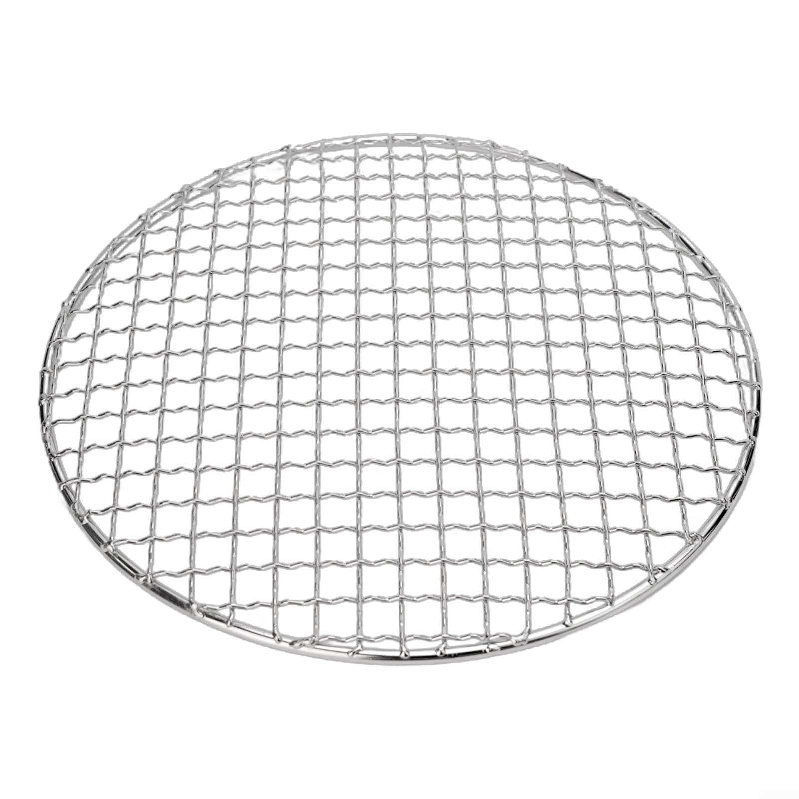 HGCOEYR BBQ Grill Mesh Net, Stainless Steel BBQ Grill Mesh Cooking Grid 15-35 cm Camping Replacement(25cm)
