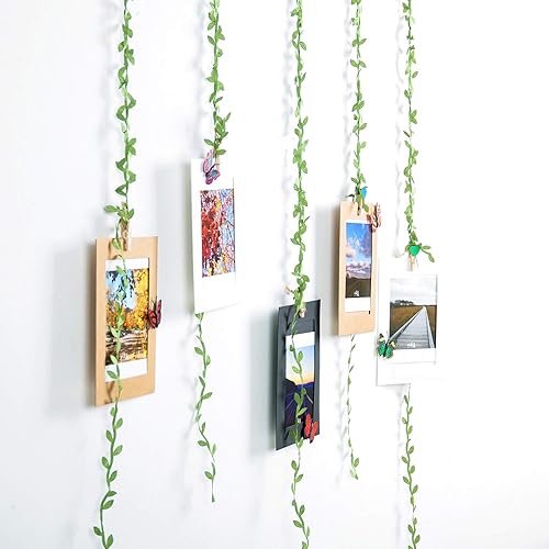 Miniatura 4 de Naidiler Cinta de hojas de 265 pies, enredaderas artificiales, hojas de enredaderas, cinta de flores botánicas de selva silvestre para baby shower,