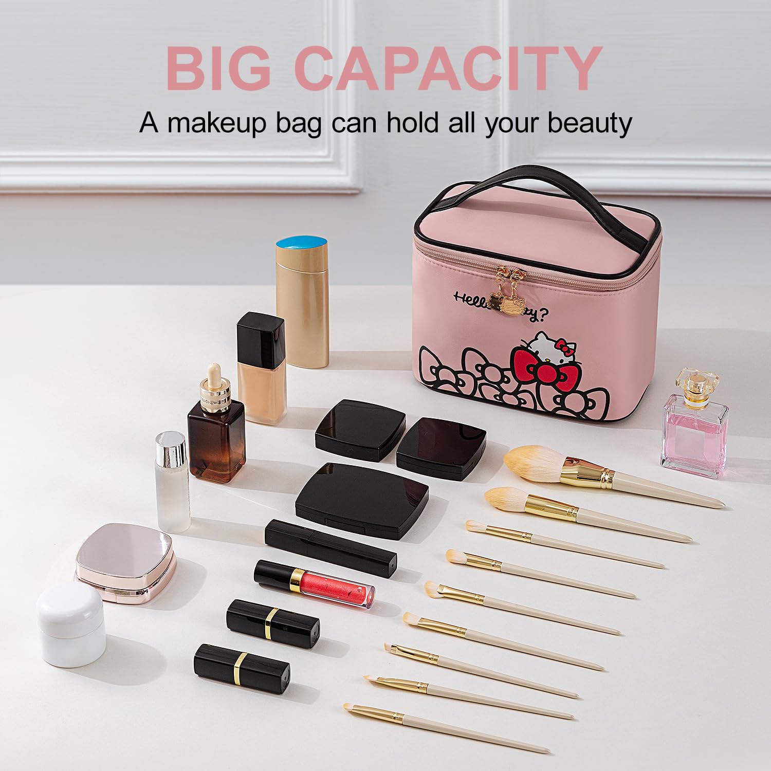 Vimanllie Hide and Seek Travel Cosmetic Bag