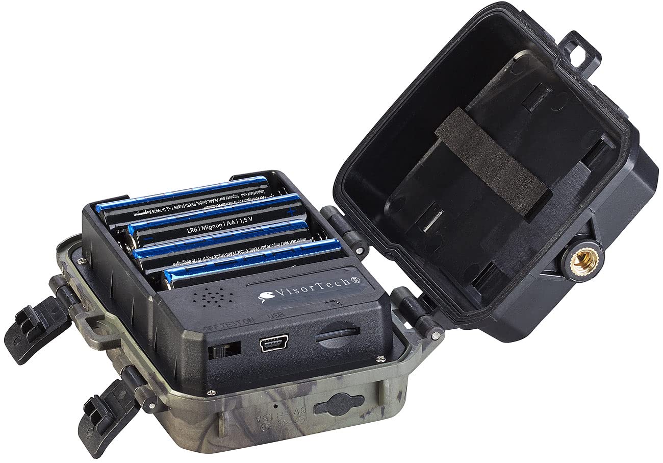 VisorTech Wildkamera WLAN-2K PIR Nachtsicht 6 Monate Stand-by App IPX5