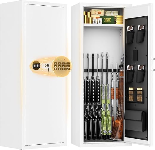 INTERGREAT Purple Gun Safe Review: Secure Your Rifles and Pistols with Quick Access and Adjustable Shelves