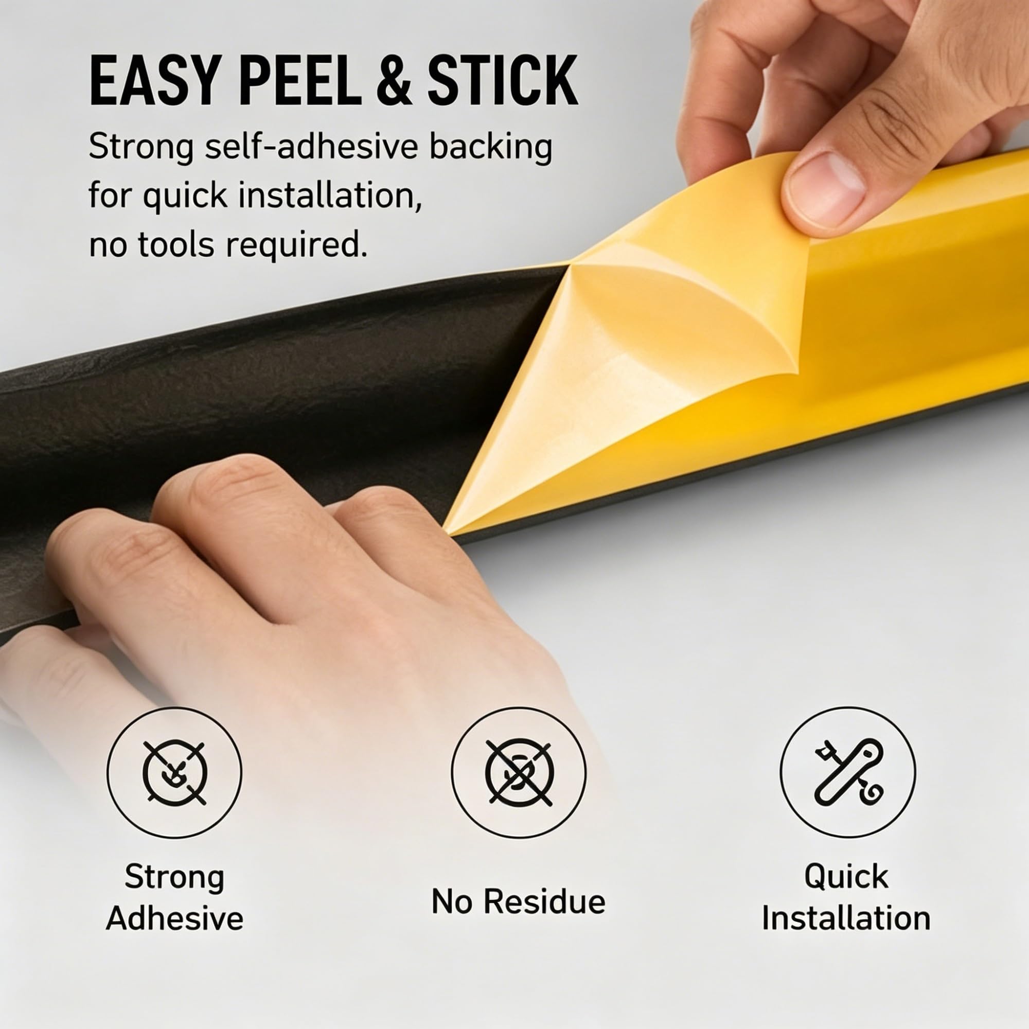 3-Pack Sistema de Protección de Esquinas de Seguridad Industrial, Protectores de Pared en Espuma Amarillo Negro Heavy Duty Autoadhesivos para Instalaciones de Almacén