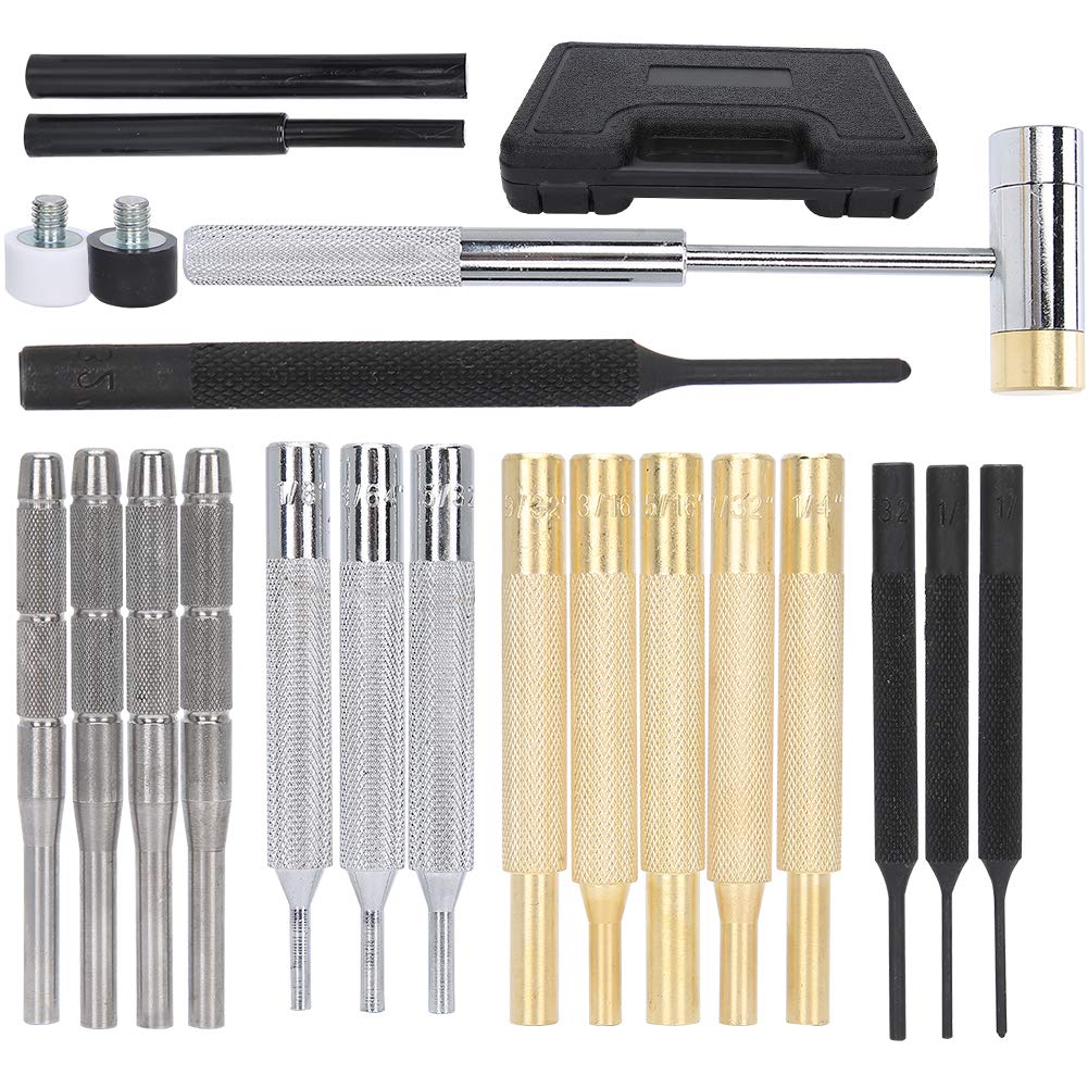 Set Punch and Chisel Set 24×16×5 21pcs Punch Set Mechanical Installation Round Punches Maintenance Tool kit Box Punch and Chisel Set Set exacto