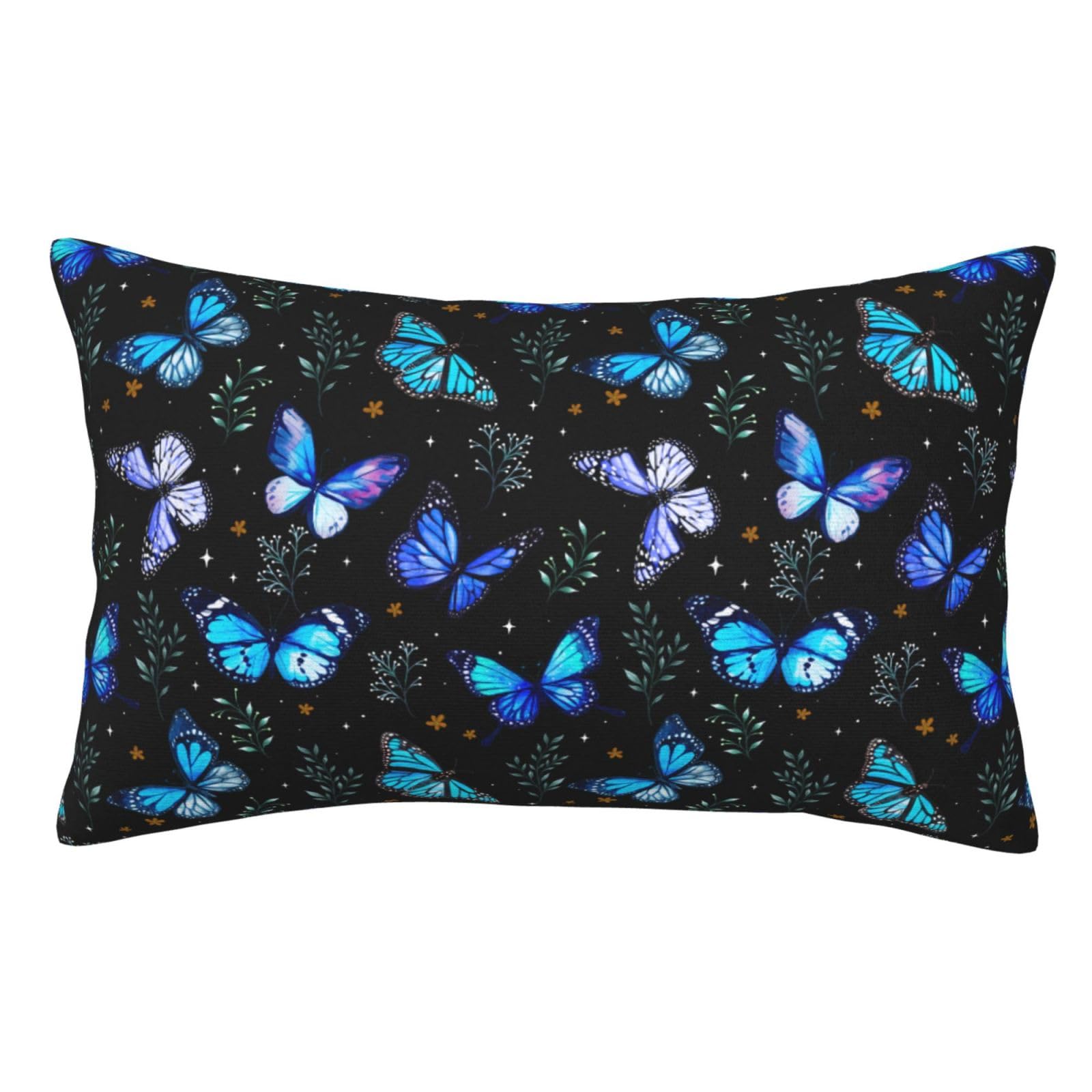 Butterflies Pillow Cases Standard Size 20x30 Inches -Soft Pillow Cover with Hidden Zipper Closure for Living Room, Bedroom, Sofa & Couch