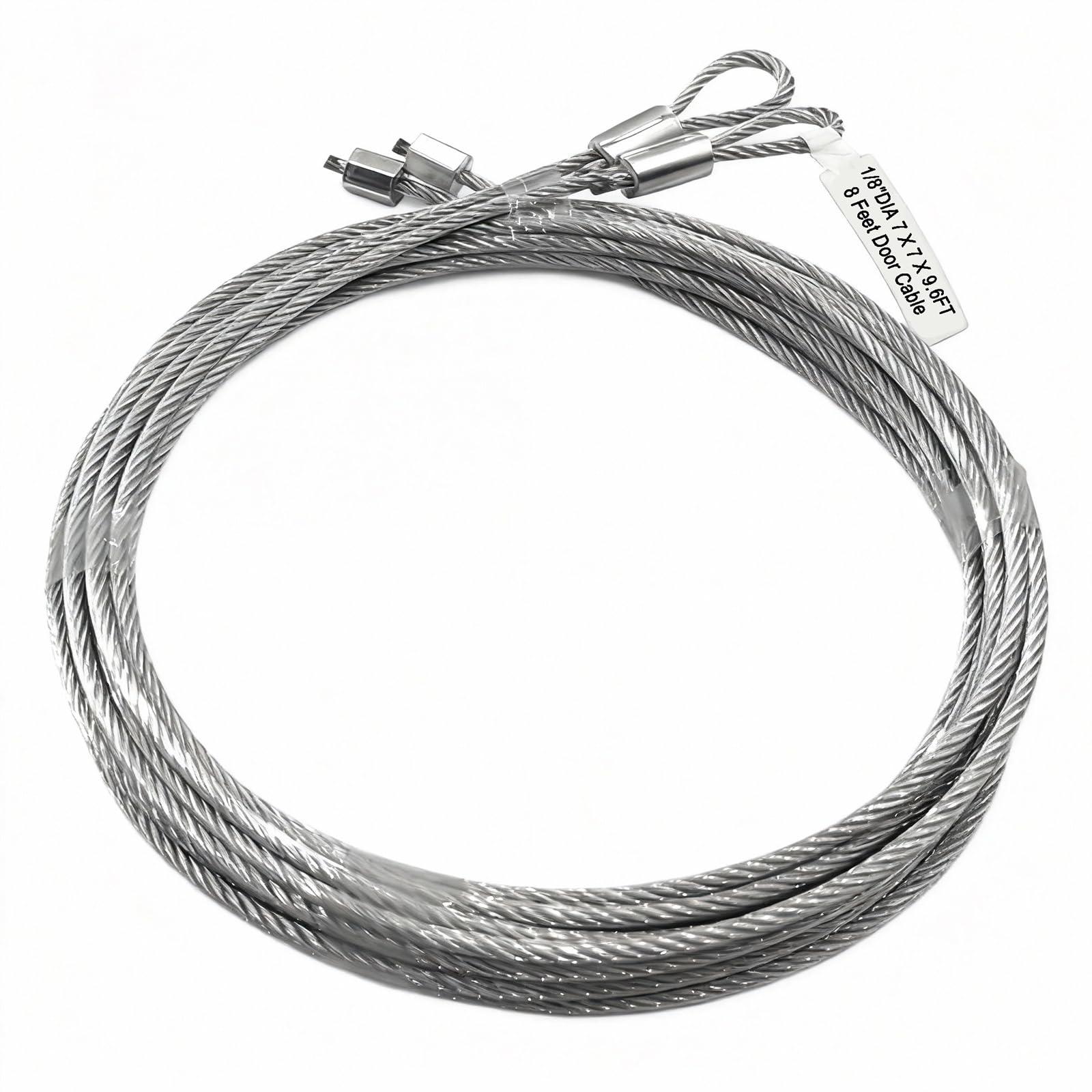 2 x linka sprężynowa do drzwi garażowych, 2 sztuki, 2,9 m x 0,3 cm, ocynkowany kabel sprężynowy, odpowiedni do drzwi garażowych 2,4 m