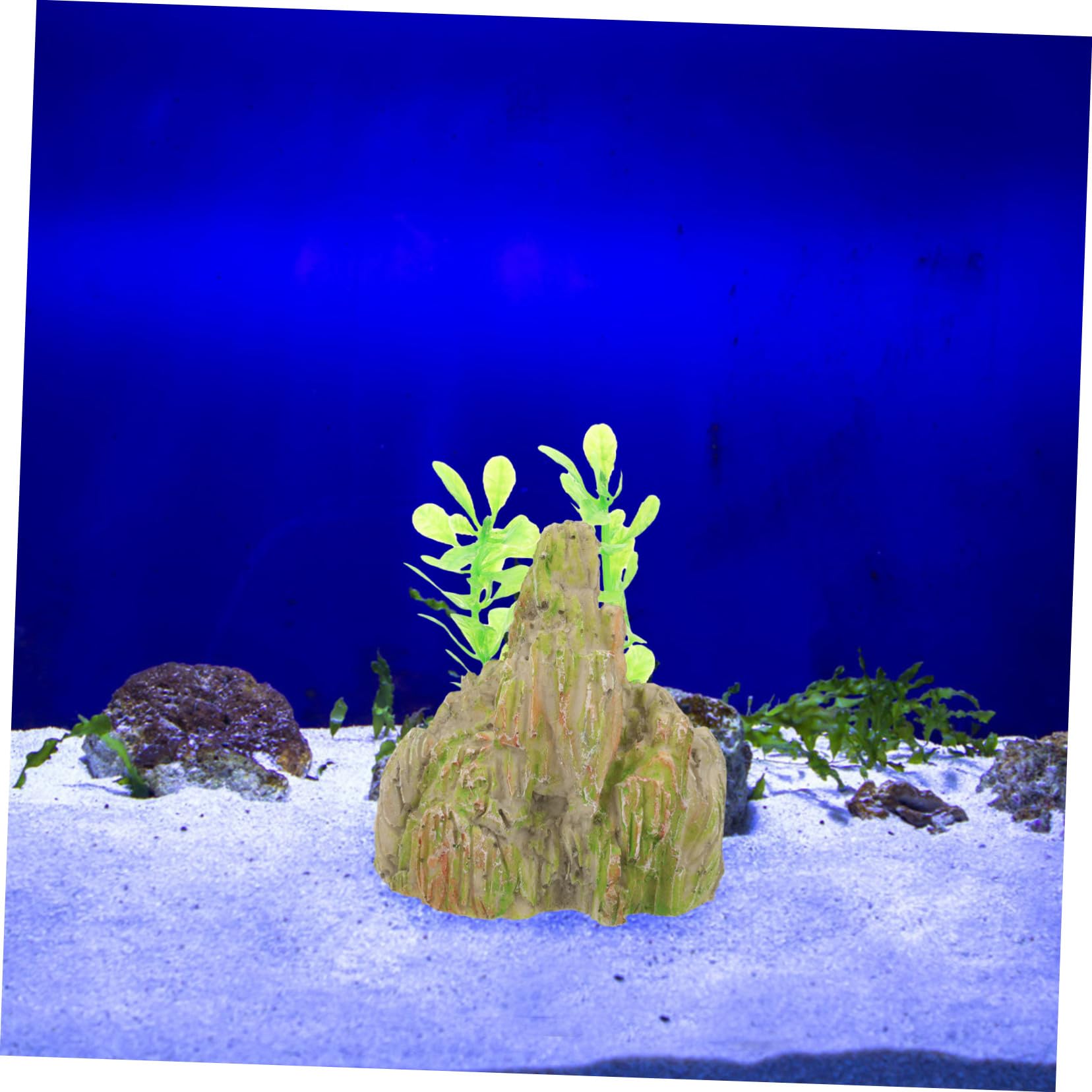 3 Set Decorazioni Rocciose Calcolo Ornamento Del Serbatoio Di Pesce Accessori Per Acquari Acquario Con Supporto Rockery in Resina Per Acquario Grotta Decorazione Acquario 2 Pezzi*3