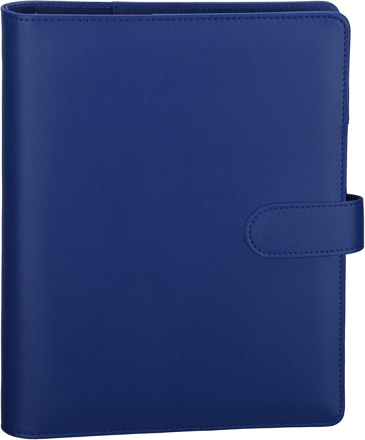 Antner A5 Binder 6 Ring Refillable Notebook Binder Planner Cover for A5 Refill Paper, PU Leather Loose Leaf Personal Organizer Budget Planner for Savings & Budgeting with Magnetic Buckle, Navy Blue