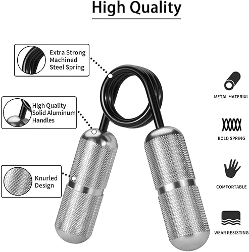 Miniatura 3 de CHEETOP Juguetes sensoriales de metal de mano, ayudan a aliviar la ansiedad por estrés, mini fortalecedor de agarre de dedos, entrenador de fuerza