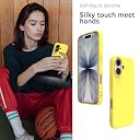 YATWIN Silicone Case for iPhone 17, Soft-Touch, Shockproof, DustProof, Antiskid Phone Cover for Apple iPhone 17 - Yellow gallery image