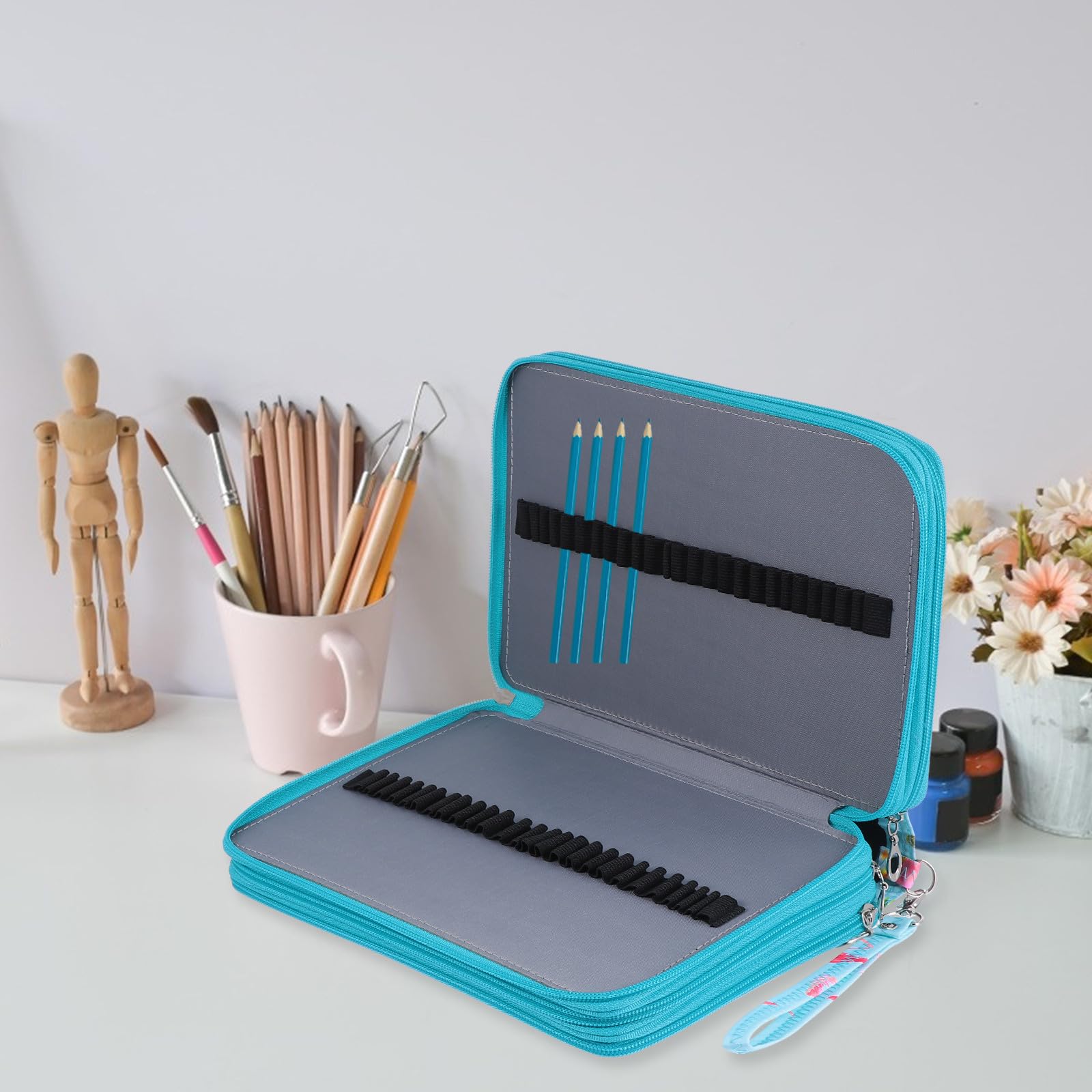 iplusmile Estuche para Lápices de Dibujo Bolsa de Papelería de Oxford Gran Capacidad y Cremallera Suave y Almacenamiento Práctico Adecuado para Decoracion Colegio