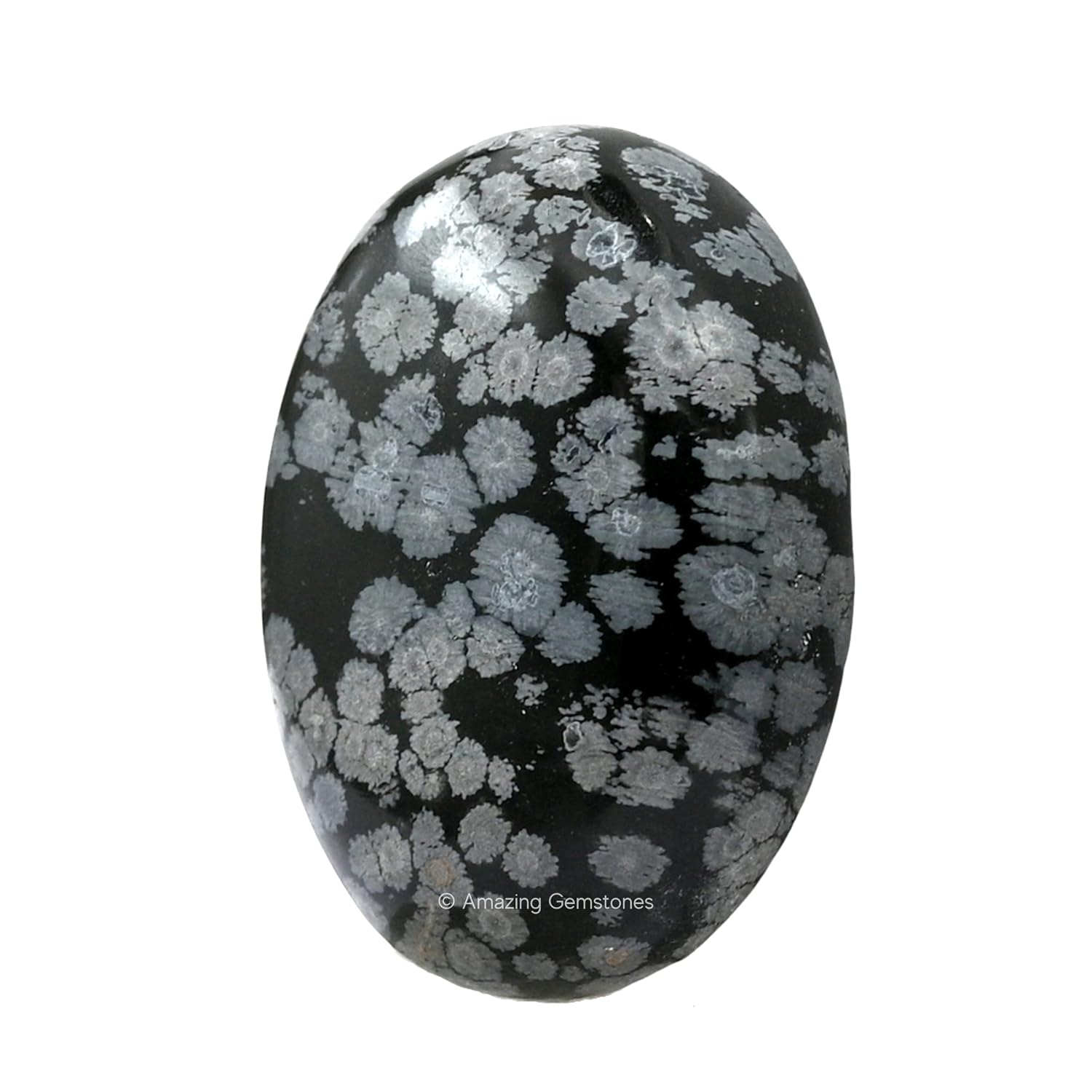Amazing Gemstone Snowflake Obsidian Crystals and Healing Stones - Large Palm Stone Crystals Piedra - Crystal for Good Luck, Positive Energy, Meditation - Unique Stocking... - Image 5