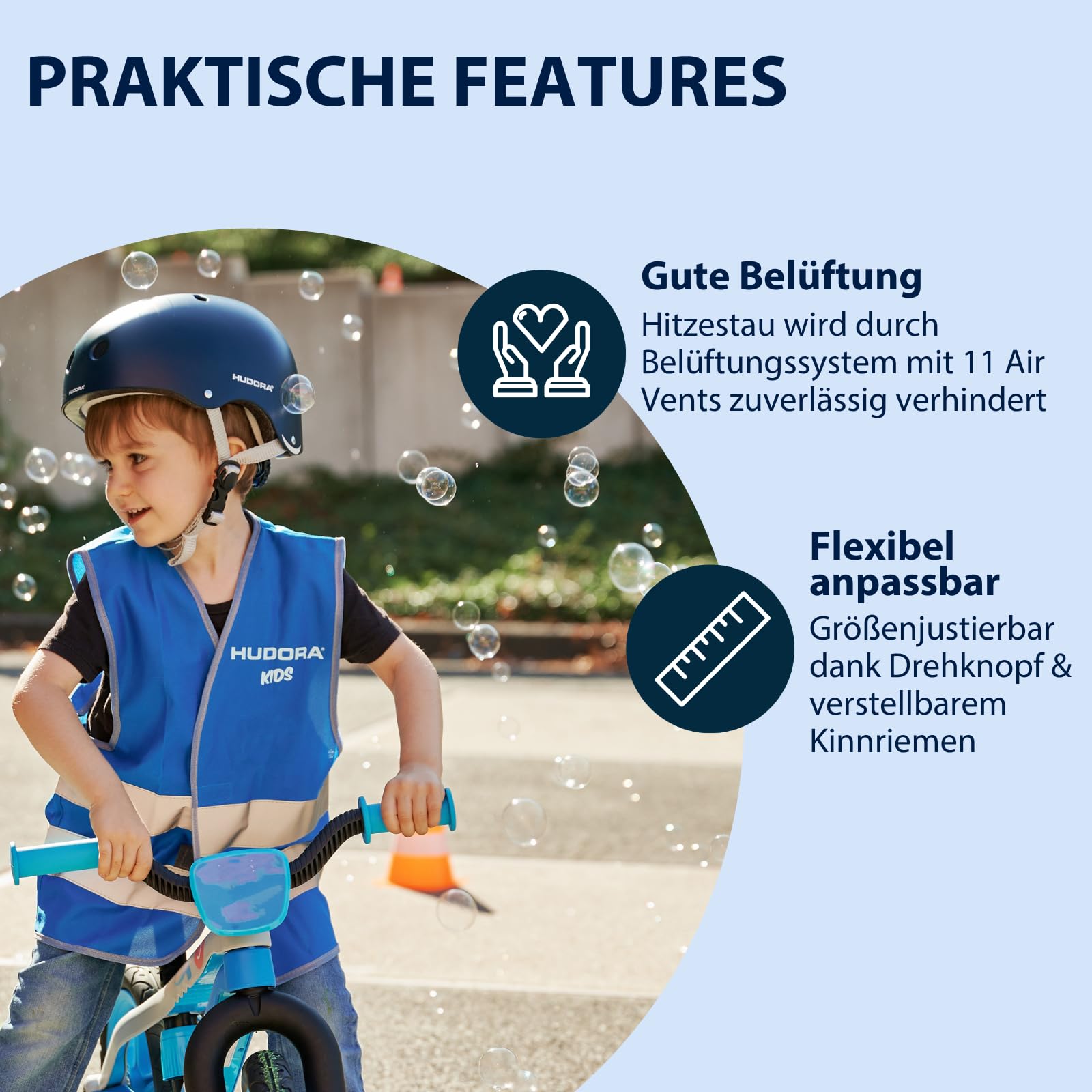 HUDORA Skaterhelm - Skateboard-Helm für Kinder, Jugendliche und Erwachsene - Hochwertiger Helm - zum Skaten, Skateboarden, Scooterfahren und Fahrradfahren