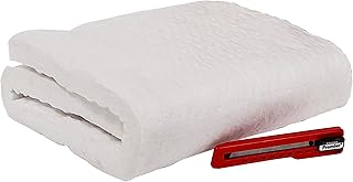 Ceramic Fiber Insulation Blanket - 1” x 12” x 32” - 8# Density 2400F - Fireproof Insulation Blanket for Wood Stove, Forge, Furnace, Fireplace, Kiln, Pizza Oven, Dishwasher, Chimney, Boiler, and More