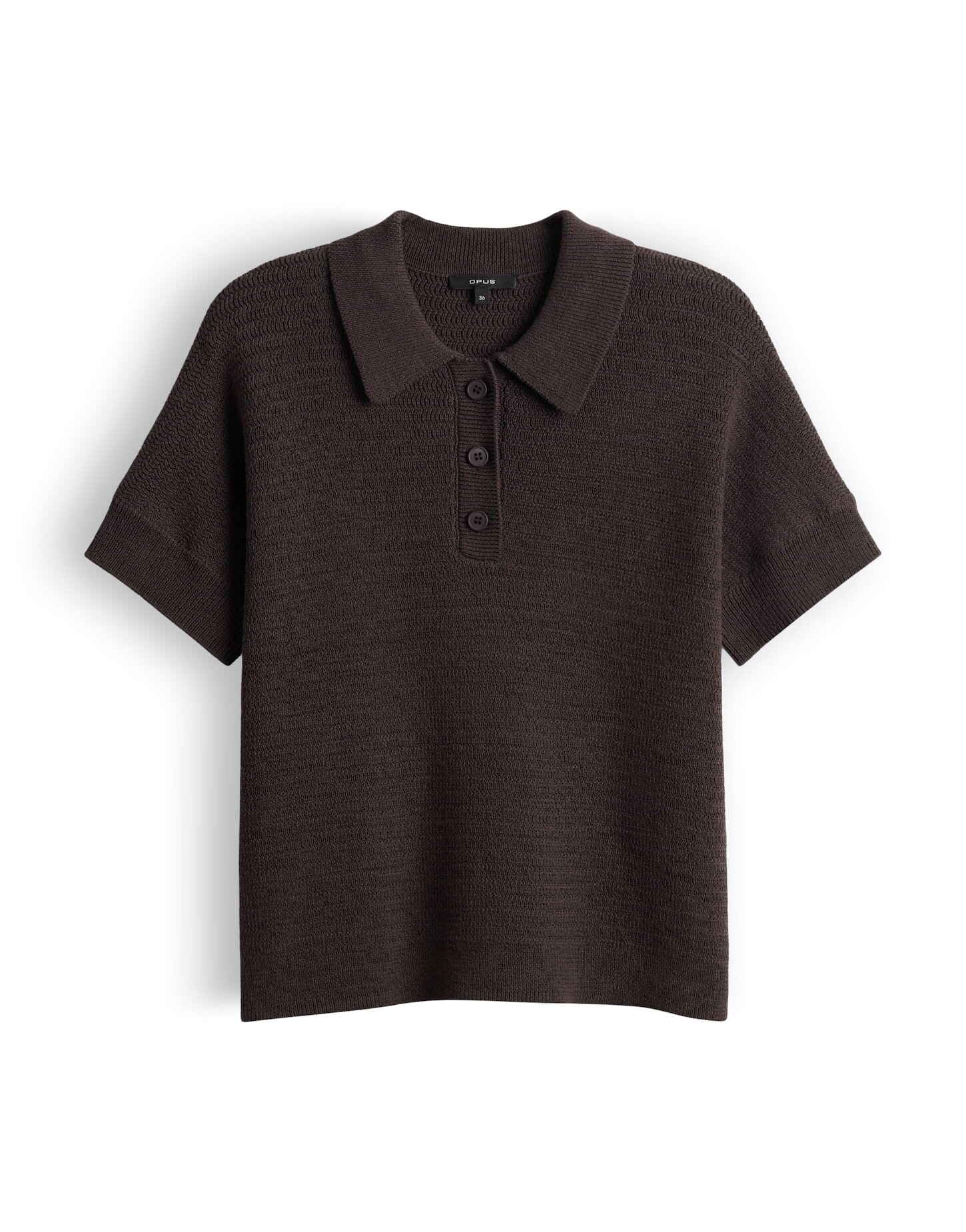 OPUS Damen Pullover | Sommerlicher Polostricker im Baumwollmix Regular Fit