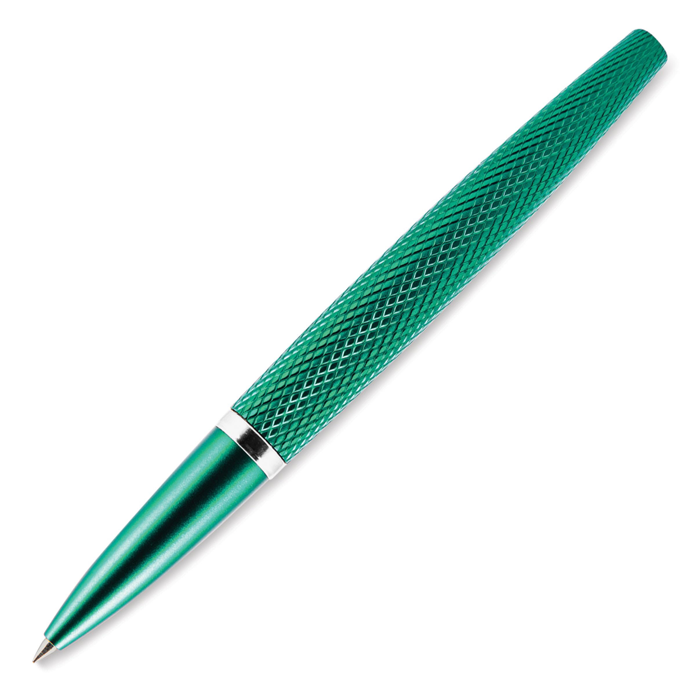 DIPLOMAT Viper Rollerball Pen Green - Premium Aluminium Writing Instrument with Guilloche Engraving, Magnetic Closure & Replaceable Refill - Made in Germany