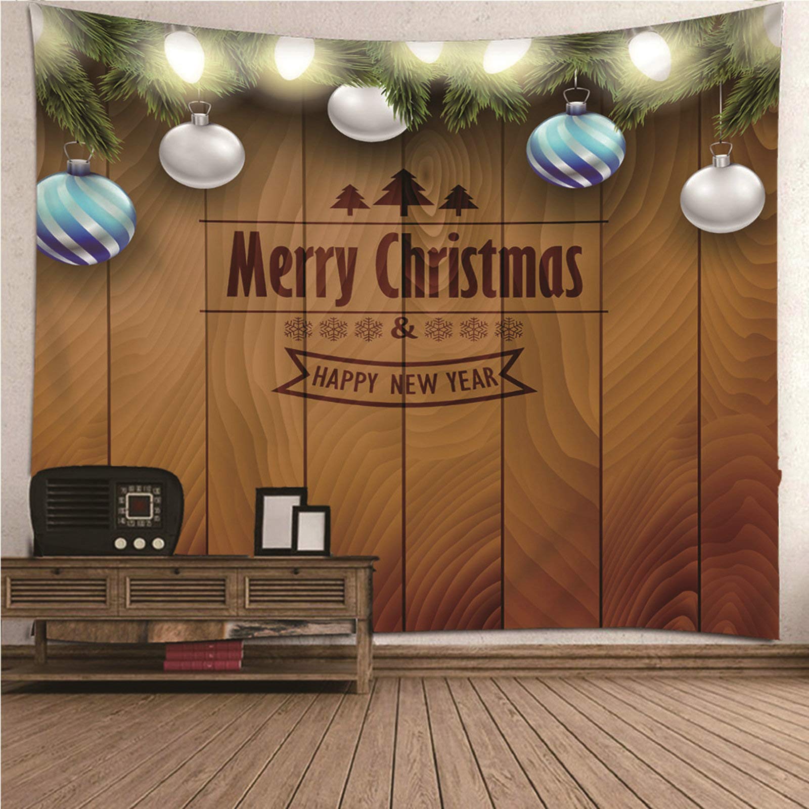 Tapiz de pared KnSam con diseño de bola navideña para dar un ambiente cálido a tu hogar