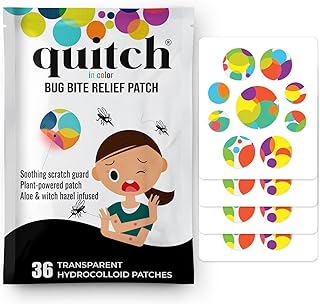 Quitch Mosquito Bite Itch Relief Patch, After Bite Insect Bite Treatment, Anti Itch Cream Alternative, Insect Bite Relief, Cruise, Travel and Camping Essential for Kids