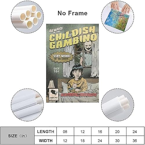 Miniatura 3 de TAICI Póster infantil de Gambino Redbone, póster musical para habitación, lienzo estético, decoración de dormitorio, 12 x 18 pulgadas (11.8 x 17.7