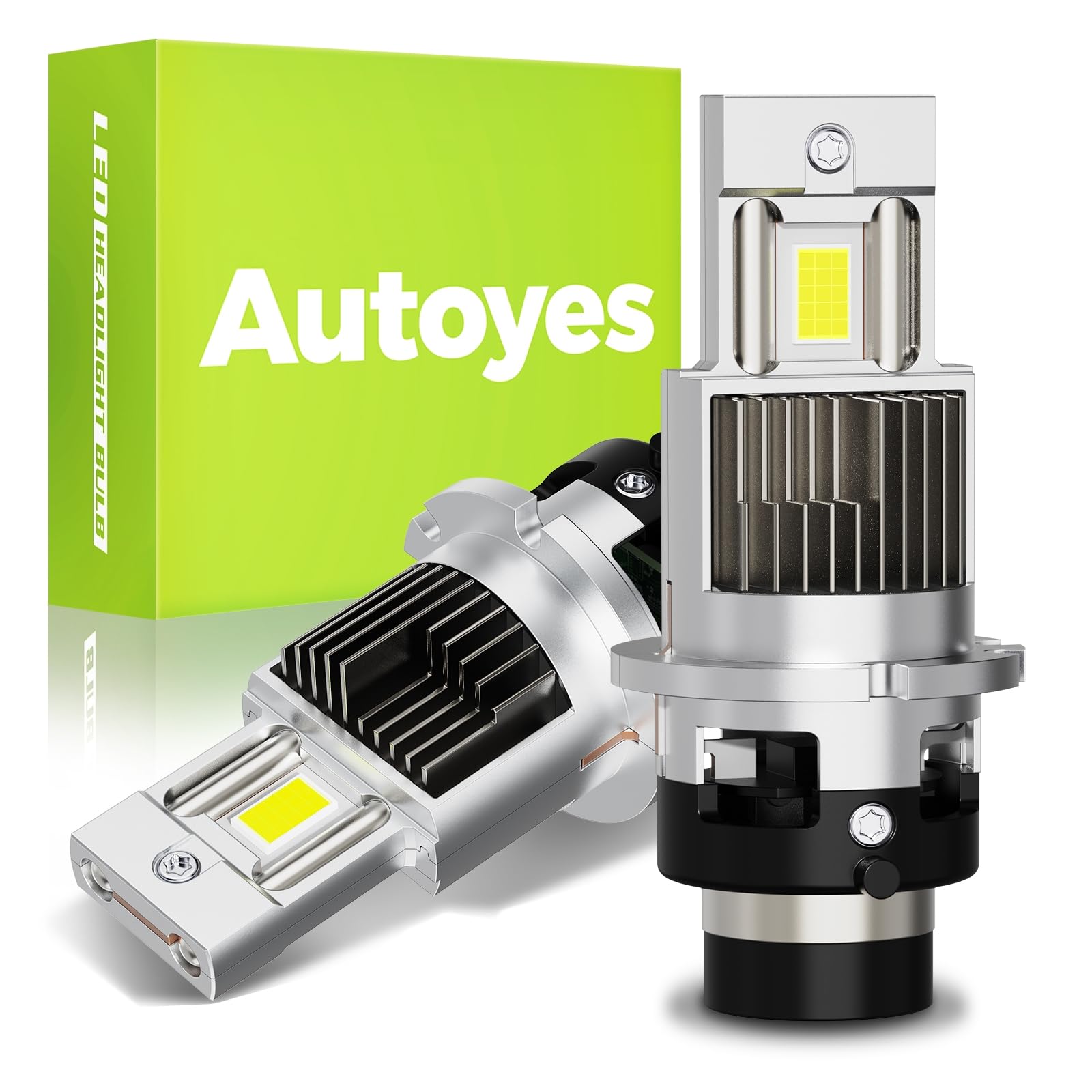 Bombillas LED D2S para faros delanteros, 700% más brillante, 30000 lm, D2S, tamaño 1:1, 6500 K, LED blanco D2S D4R, no requiere adaptador, bombilla LED D2S Plug and Play, paquete de 2