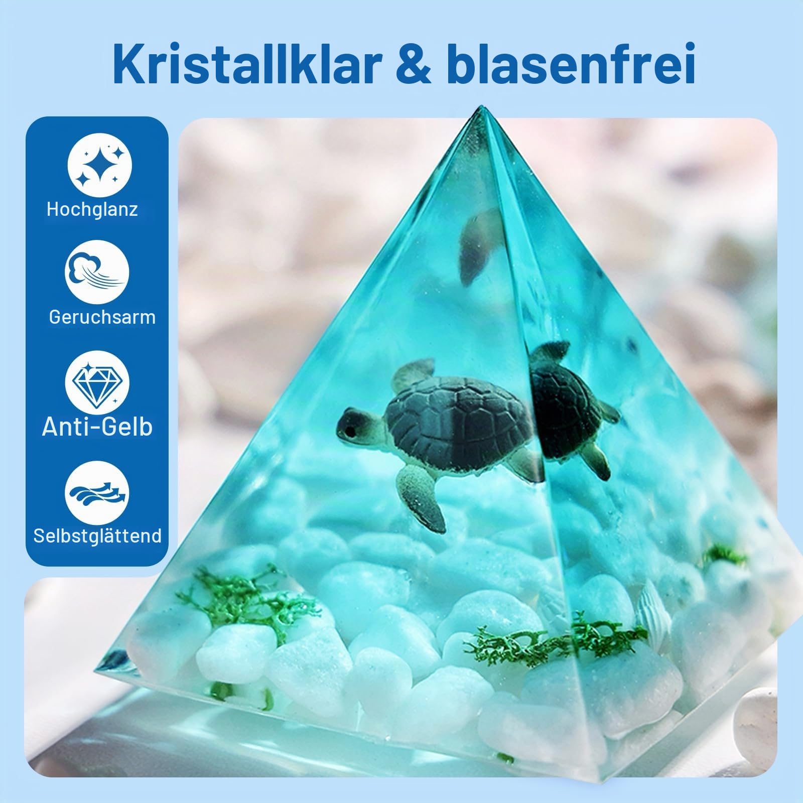 LET'S RESIN UV Resin Set mit UV Lampe + Epoxidharz Set Anfänger