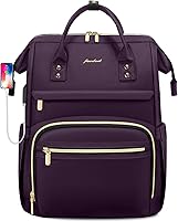 Vista 16 de Mochila para laptop de mujer, para trabajo - Compatible con laptops de 15.6 pulgadas con compartimento para computadora, impermeable, profesional