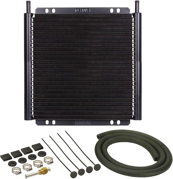 Derale 13504 Series 8000 Plate and Fin Transmission Oil Cooler , Black