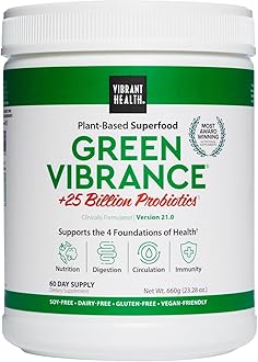 Vibrant HealthGreen Vibrance, Vegan Superfood Powder, 60 Servings