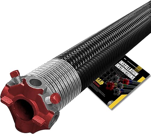 Muelle de torsión para puerta de garaje de 295 x 2 x 49 pulgadas para el lado izquierdo de la puerta del garaje, resorte de torsión para reparación