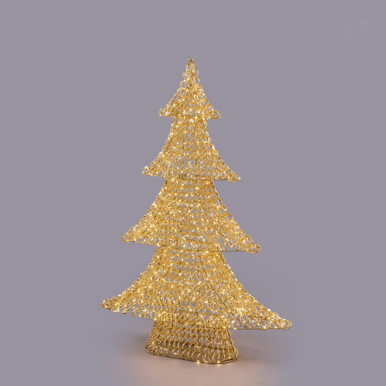 Albero Curly H120cm D86cm 960microled Gold Interno/esterno
