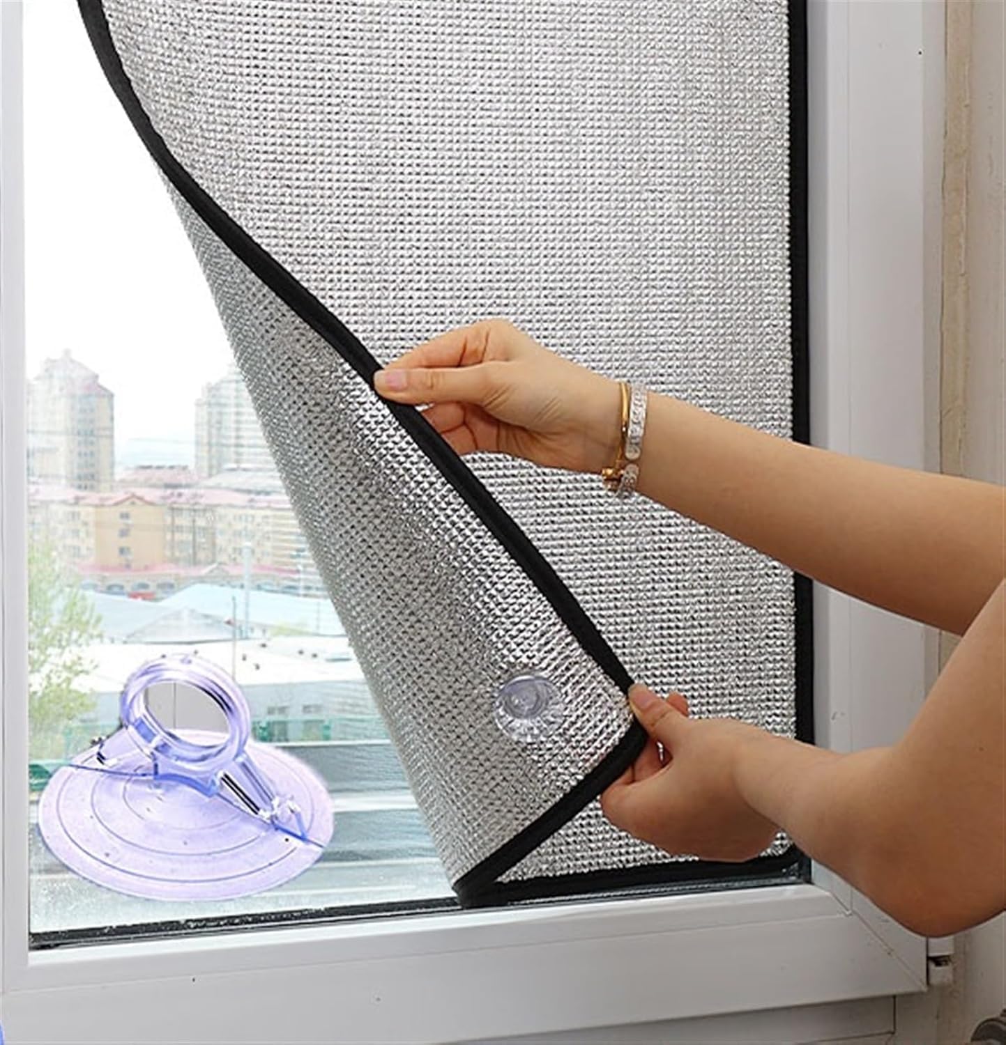 Film d'intimité pour fenêtres de chambre et bureau contre la chaleur d'été