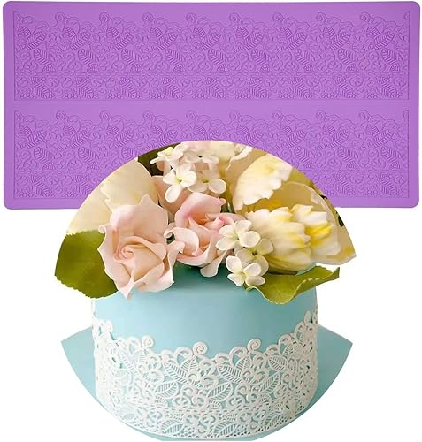 Anyana Azúcar comestible pastel de silicona fondant impresión encaje mat decoración pastel molde goma pasta cupcake topper herramienta glaseado