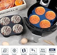 Vista 5 de Webake 2PCS Jumbo Silicone Air Fryer Muffin Pan for Baking, 4-Cavity Egg Bites Silicone Mold, Nonstick BPA Free Muffin Tins Baking Cups