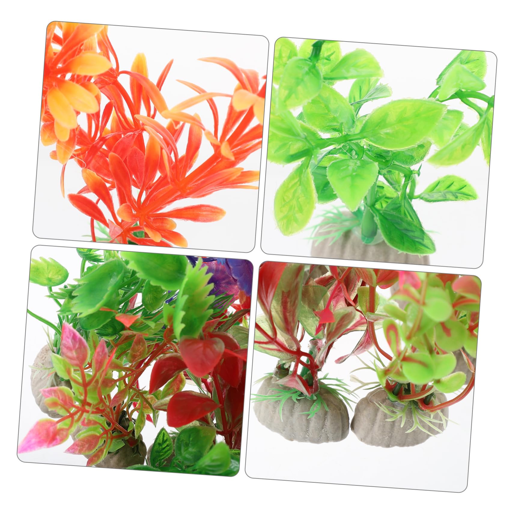 PRETYZOOM 5 Series Decoraciones De Peceras Acuario Interior Decoración Tanque Plantas Accesorios para Peceras Decoraciones Planta De Pecera El Plastico 10 Piezas X 5