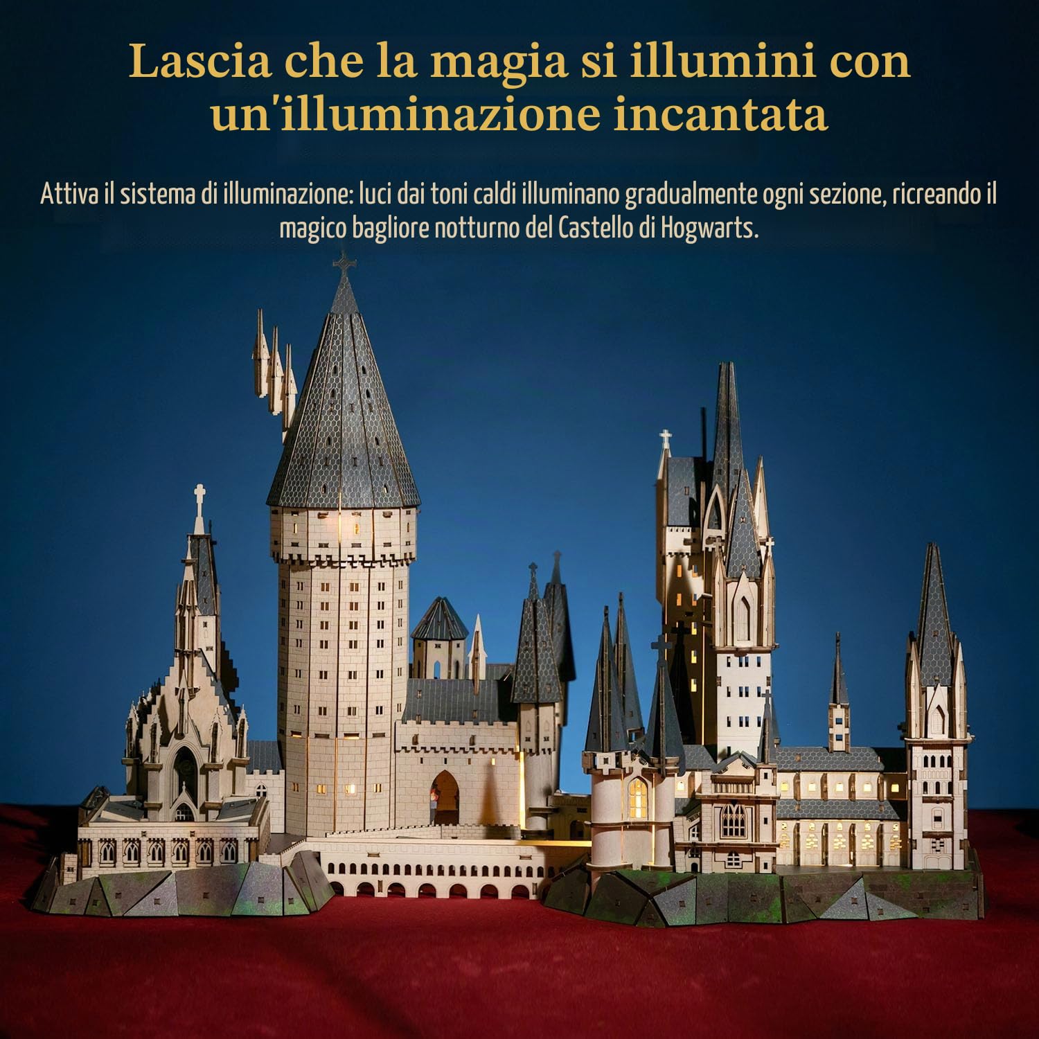 PUREMIND Harry Potter Torre di Astronomia, Puzzle 3D legno, castello magico | Licenza ufficiale, regalo Harry Potter, Torre di Astronomia, kit da montare, modellino da collezione, decorazione per mensola