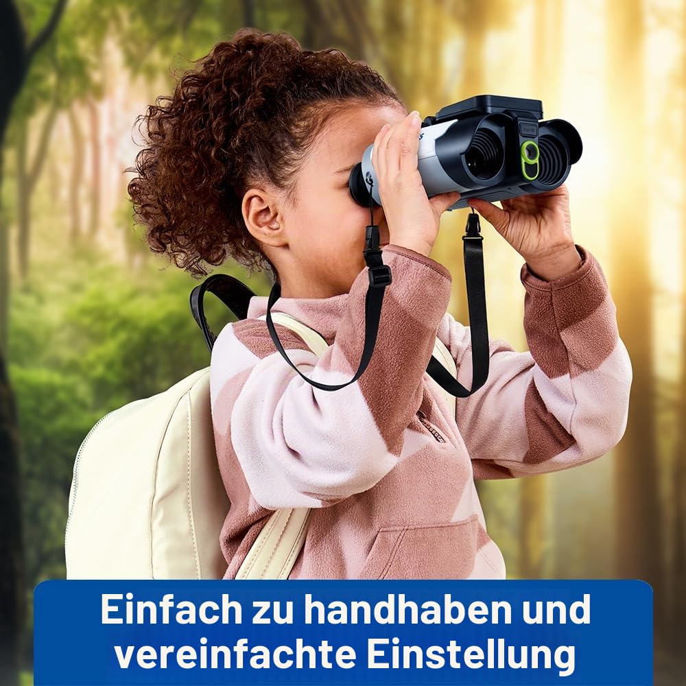 VTech Genius XL Interaktives Video-Fernglas für Kinder, 10 x 21 cm, mit Farbdisplay, Fotos und Videos der BBC, wissenschaftliches Lernspielzeug, Geschenk für Kinder ab 5 Jahren – Inhalt auf