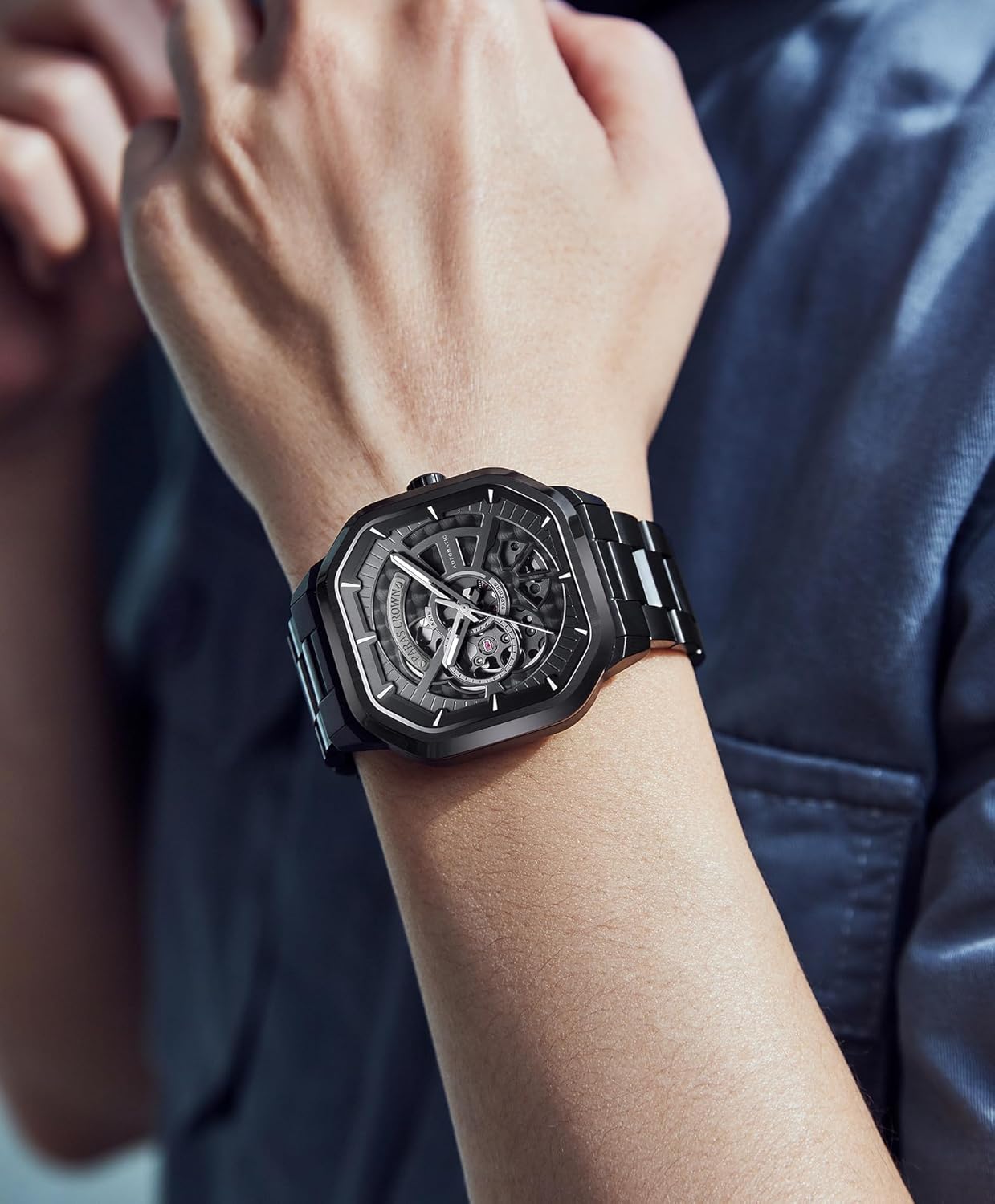 Paras Crown Automatic Watches for Men Mechanical Watch Stainless Case 50M Waterproof Fashion Luxury Wrist Watches for Men - Image 2