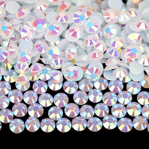 Miniatura 3 de Bolsa a granel al por mayor, 5000 unidades, diamantes de imitación de resina de 0.079 in, diamantes de imitación de resina de espalda plana redondos