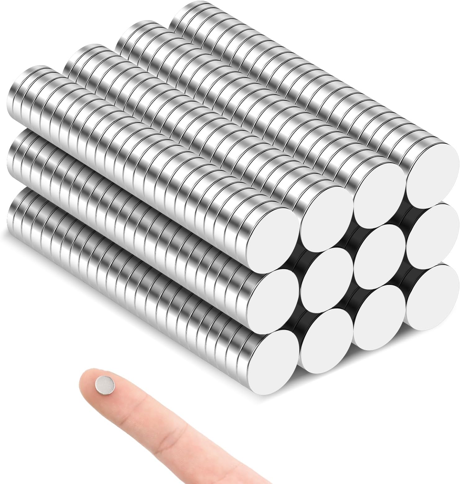 BEST CHOICE MAGNETS Small 250 Pack Refrigerator 8x2mm Rare Earth Neodymium for Crafts, Whiteboard, Kitchen Cabinet