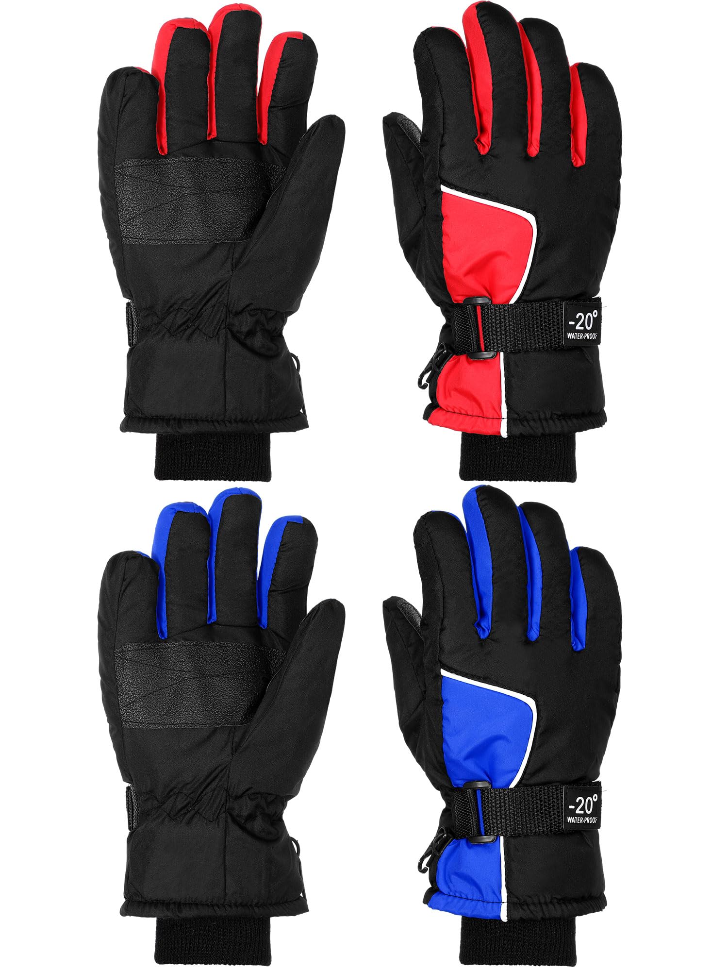 SATINIOR 2 Pair Kids Winter Gloves