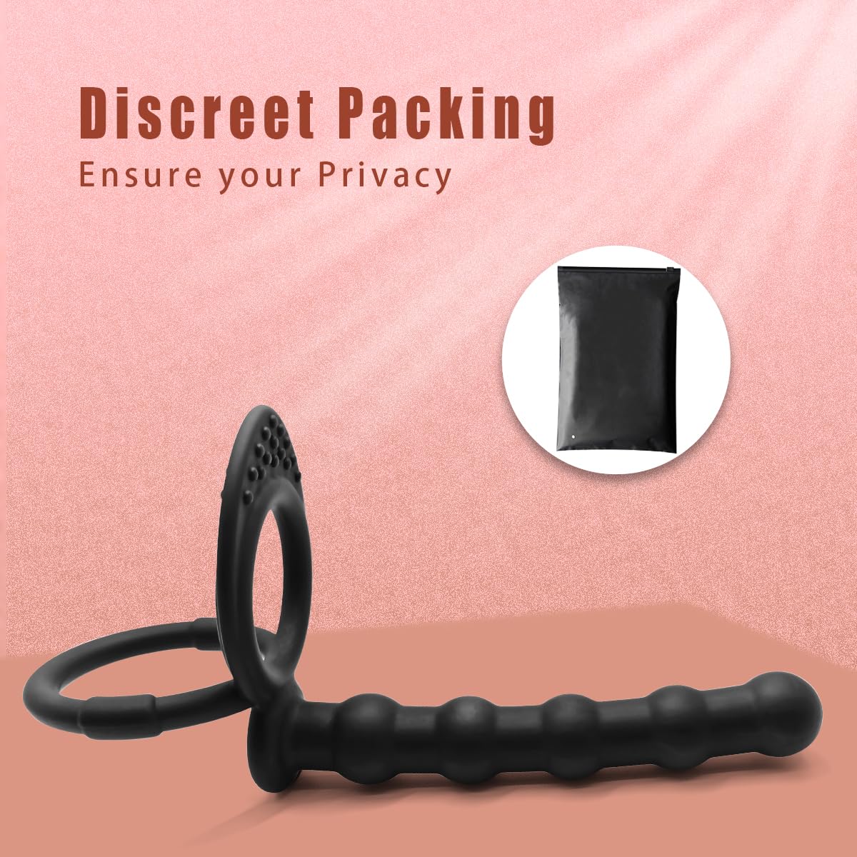 Silicone Anal Plug With Penis Ring,Anal Beads With Cock Ring,Anal Sex Toys,Anal Toys For Men,Women And Beginners,Sex Toy For Vagina,Anal Training For Anal Trainer,Anal Butt For Couples,G Spot Plug Toy