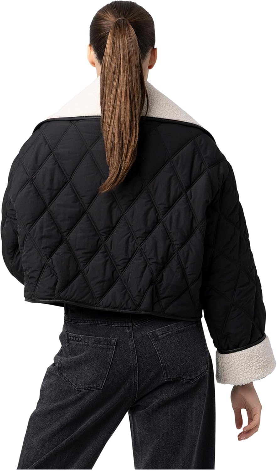 [BLANKNYC] womens Second Wind Quilted Sherpa Jacket - Image 3