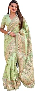 Pandadi Saree Women's Pashmina Silk Kashmiri Saree With Unstitched Blouse Piece Price In India