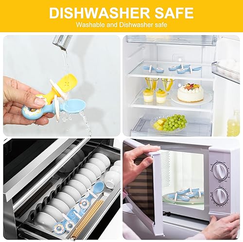 Miniatura 7 de Paquete de 3 utensilios para bebé, cucharas de destete LED para bebés, cuchara y tenedor de silicona con succión, utensilios de autoalimentación