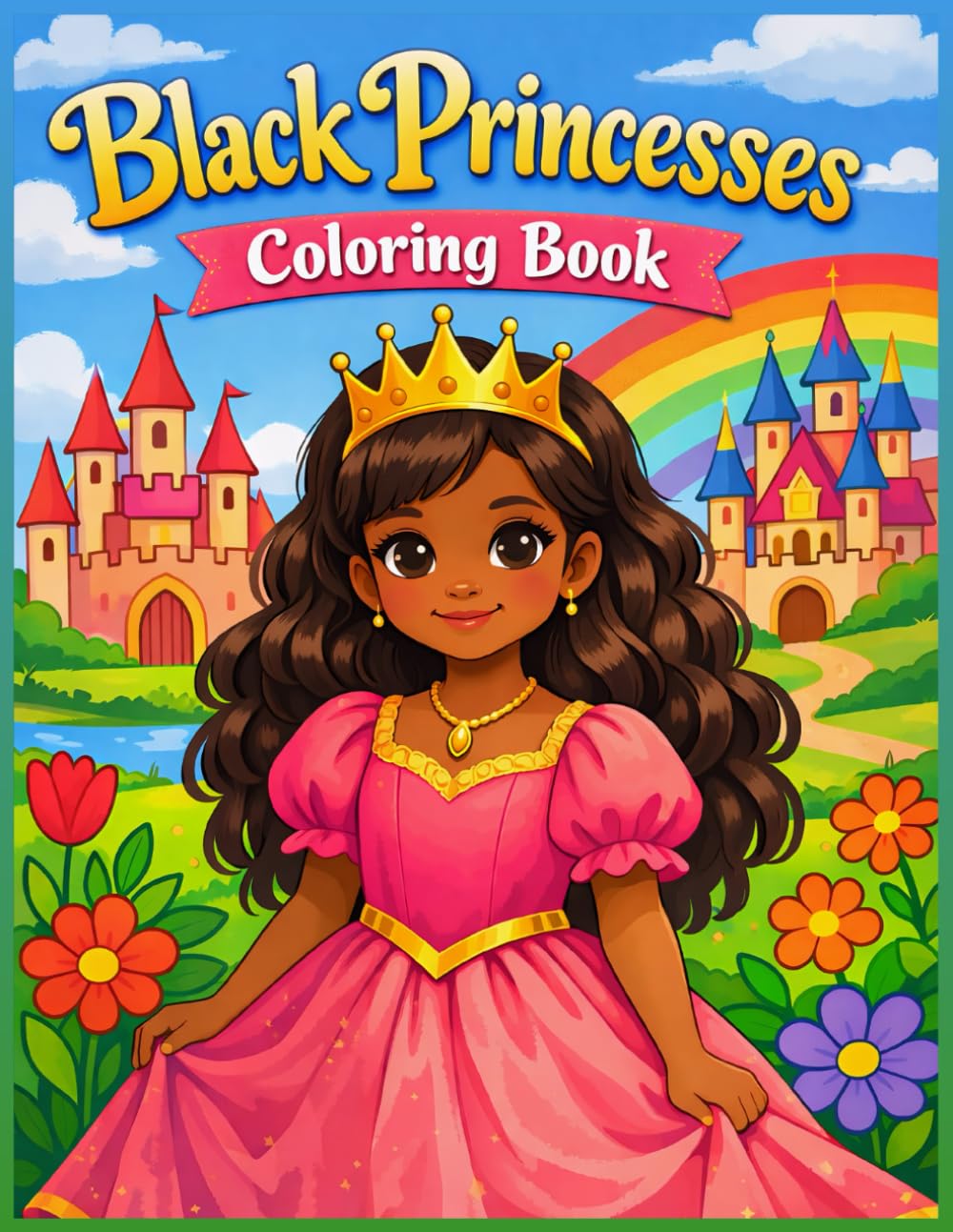 Black princesses coloring book: 30 Beautiful African & Black Princess Coloring Pages Celebrating Confidence, Culture, and Creativity