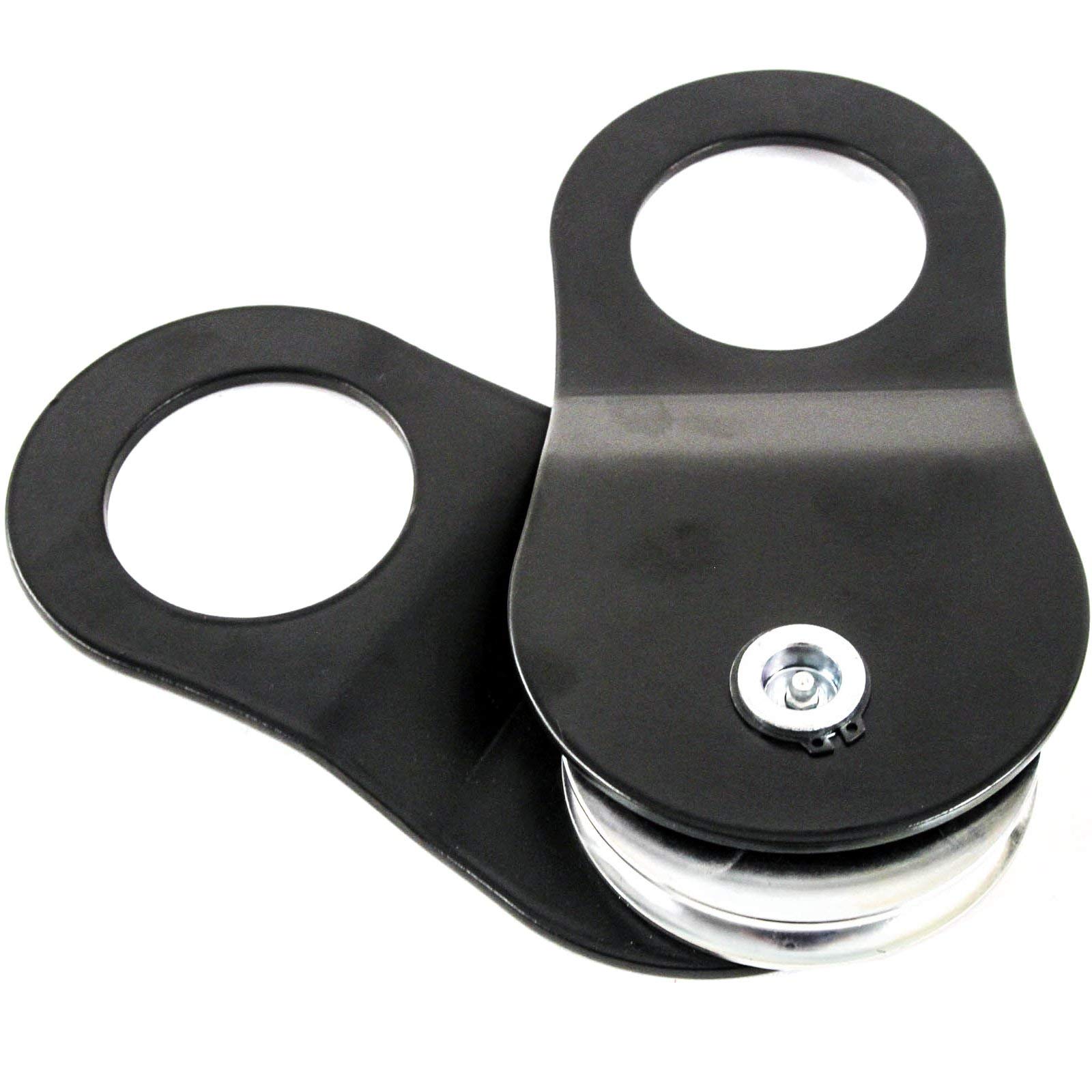 Snatch Block 20,000 lb Capacity Recover Vehicle Winch Pulley 10T 10 Ton Black