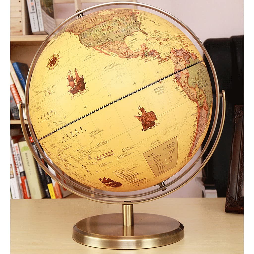 Globusy, Globus świata Globus świata 720° Obrotowy geograficzny podświetlany glob stacjonarny Globus Ziemi z metalową podstawą Globus świata Globusy dekoracje