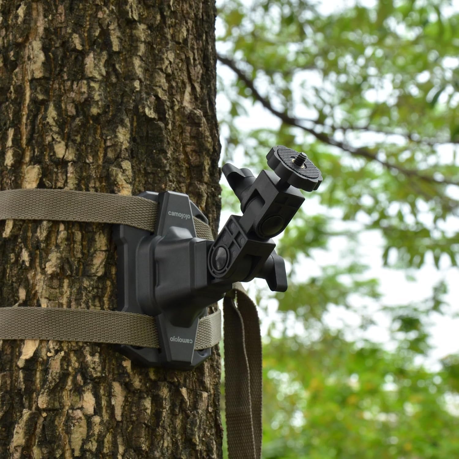 Soporte de montaje para cámaras de sendero con inserto roscado de 1/4 a 20, soporte ajustable giratorio de 360° para accesorios de equipo de caza al aire libre, soporte de cámara de juego, soporte