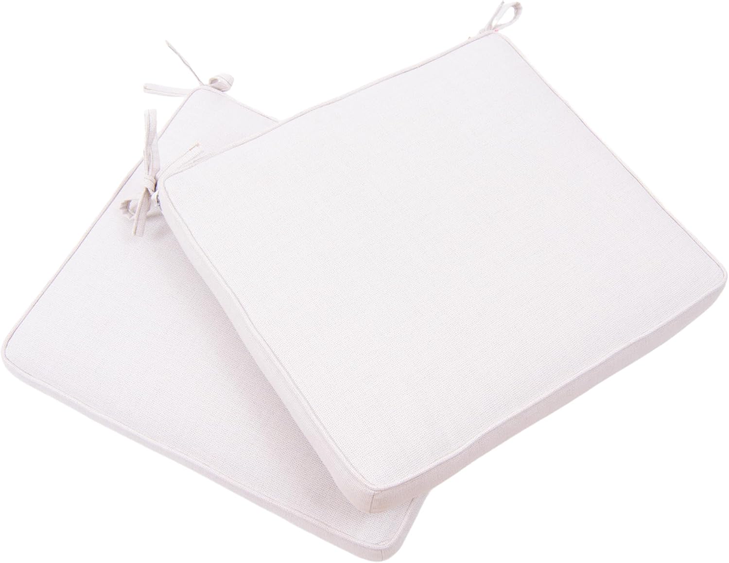Outdoor Chair Cushions Set of 2 - Weather Resistant Patio Cushions with Sunbrella Fabric - UV Protection Seat Cushion Set - 20" x 18" x 3" in Antique Beige